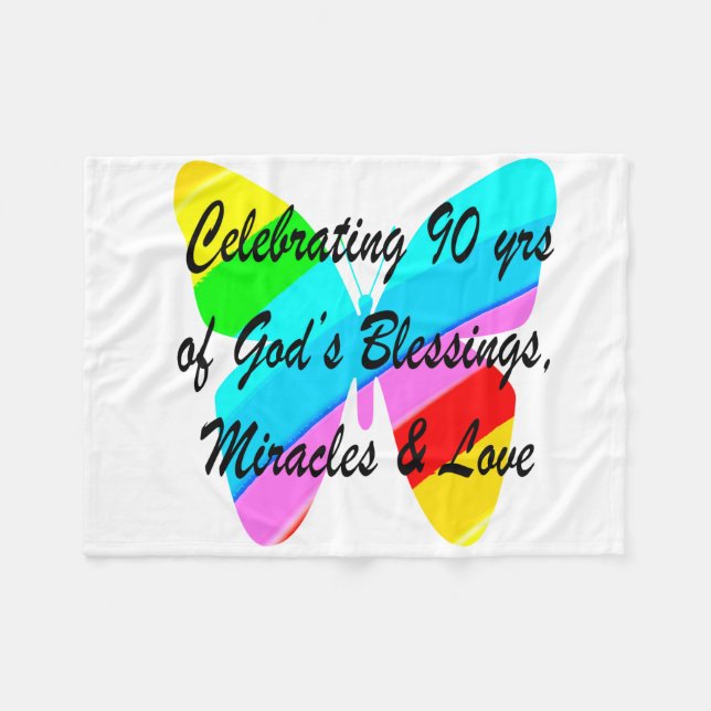 COBERTOR DE VELO 90 BIRTHDAY BLESSING (Frente (Horizontal))