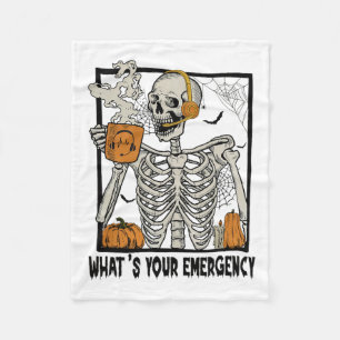 Cobertor De Velo 911 Dispatcher Halloween Skeleton What Your Emerge