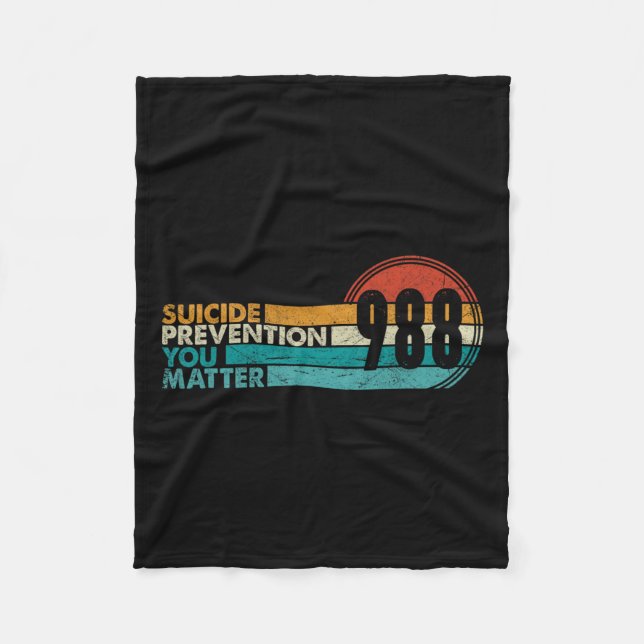 Cobertor De Velo 988 Prevenção Contra Suicídio Camisa 988 Awarenes (Frente)