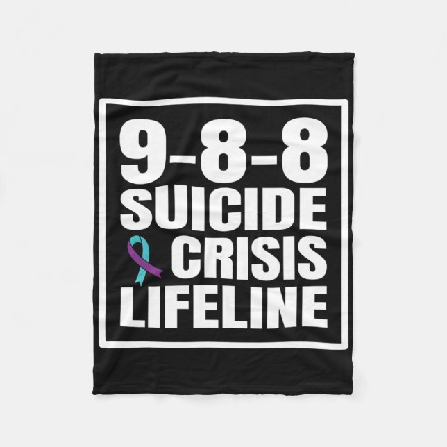 Cobertor De Velo 988 Suicídio E Prevenção De Crises (Frente)