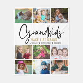 Cobertor De Velo 9 Netos de Colagem de Fotografias fazem a vida uma