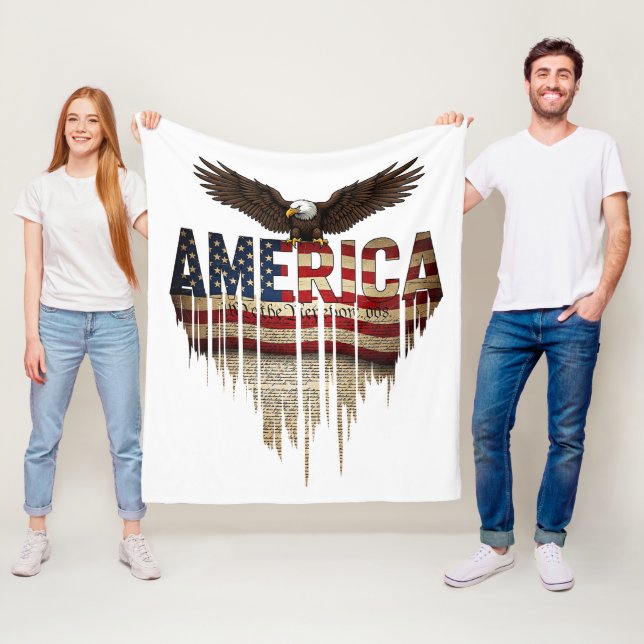 Cobertor De Velo A bandeira e a águia-gigantes da América (In Situ)