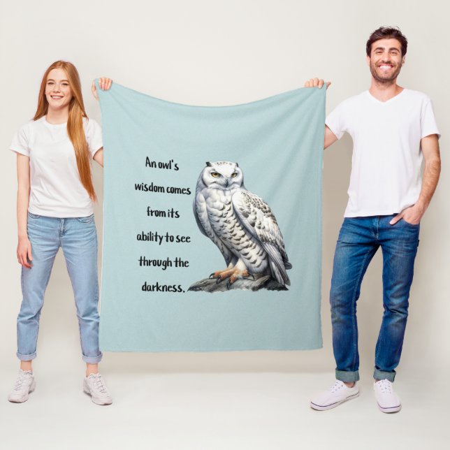 Cobertor De Velo A beautiful white wise Owl (In Situ)