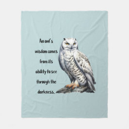 Cobertor De Velo A beautiful white wise Owl