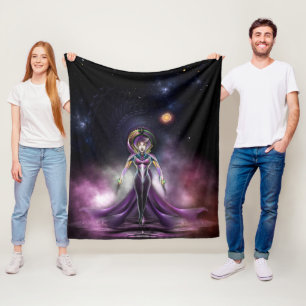 Cobertor De Velo A Beleza Do Retrato De Arte Fractal De Trilia