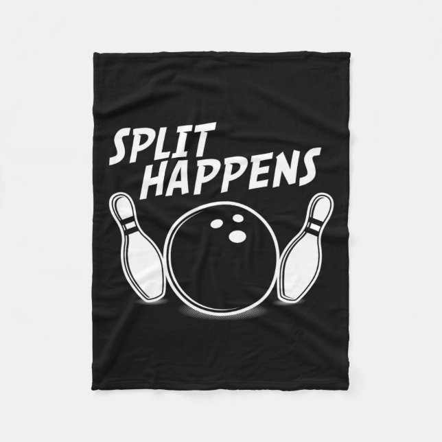 Cobertor De Velo A Camisa De Boliche Engraçada Acontece (Frente)