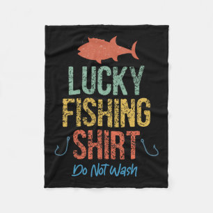 Cobertor De Velo A Camisa De Pesca Sortuda De Retro Engraçado Não F