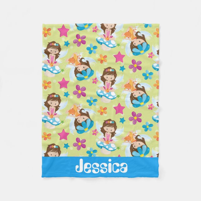 Cobertor De Velo A cobertura feericamente das meninas da fantasia (Frente)