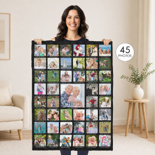 Cobertor De Velo A Colagem Personalizada De 45 Fotografias Capta A