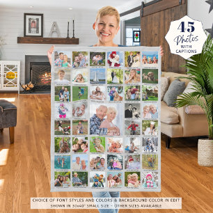 Cobertor De Velo A Colagem Personalizada De 45 Fotografias Capta A