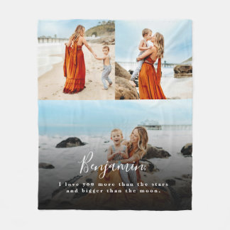Cobertor De Velo A Colagem Personalizada De Fotos Ama-O No Folheto