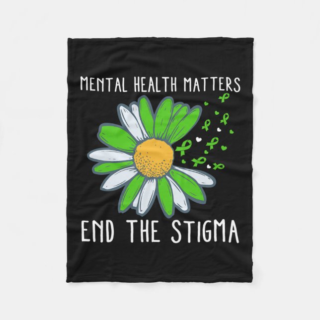Cobertor De Velo A Consciência da Saúde Mental do Estigma 1 (Frente)