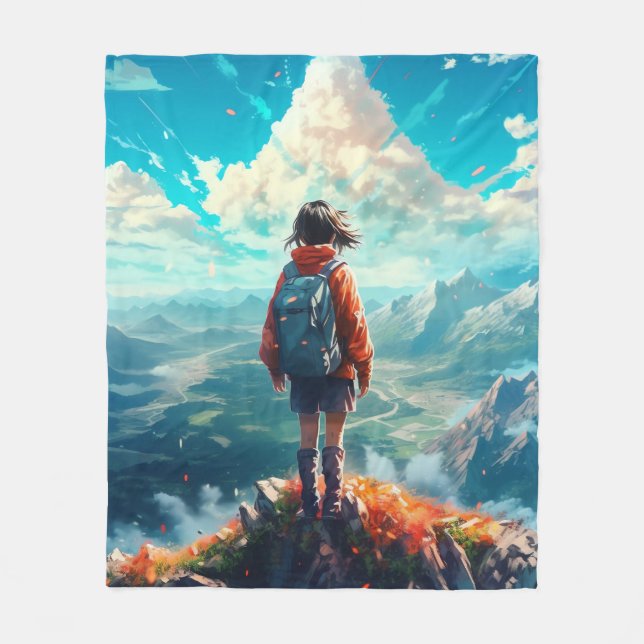 Cobertor De Velo A Cúpula em Sua Alma | Anime Hiker Girl (Frente)
