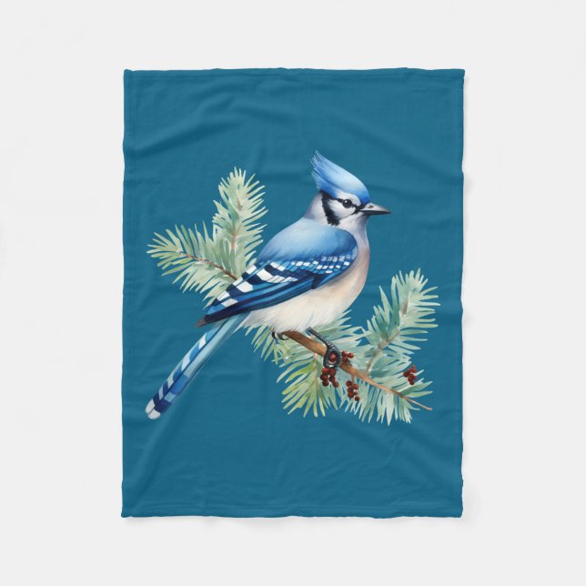 Cobertor De Velo A Cute Blue Jay  (Frente)