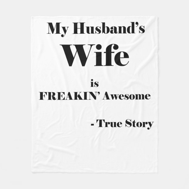 Cobertor De Velo A Esposa do Meu Marido é Incrível (Frente)