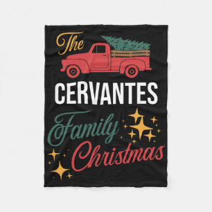Cobertor De Velo A Família Cervantes de Natal Igualando Pijamas Gr