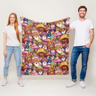 Cobertor De Velo A Família Mushroom