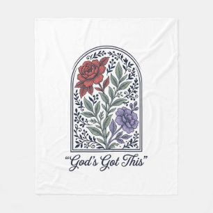 Cobertor De Velo A Fé Tem Isso Floral Vintage