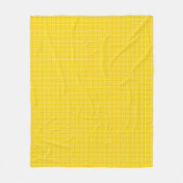 Cobertor De Velo A frente apresenta um xadrez amarelo brilhante 