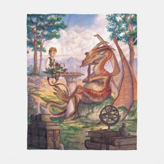 Cobertor De Velo "A Golden Afternoon" Medium Fleece Blanket (Frente)