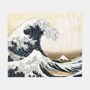 Cobertor De Velo A Grande Onda de Kanagawa Hokusai, arte japonês