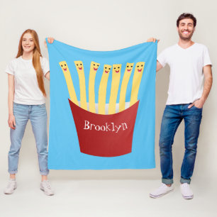 Cobertor De Velo A ilustração de desenho animado de comida rápida d