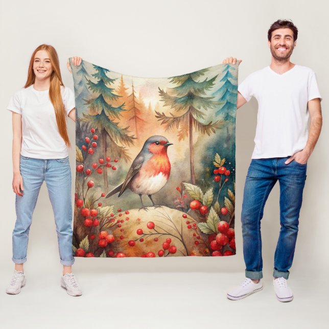 Cobertor De Velo A lovely Robin in Autumn (In Situ)