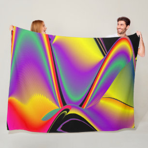 Cobertor De Velo A magia das cores do Rainbowart Abstrato 3D
