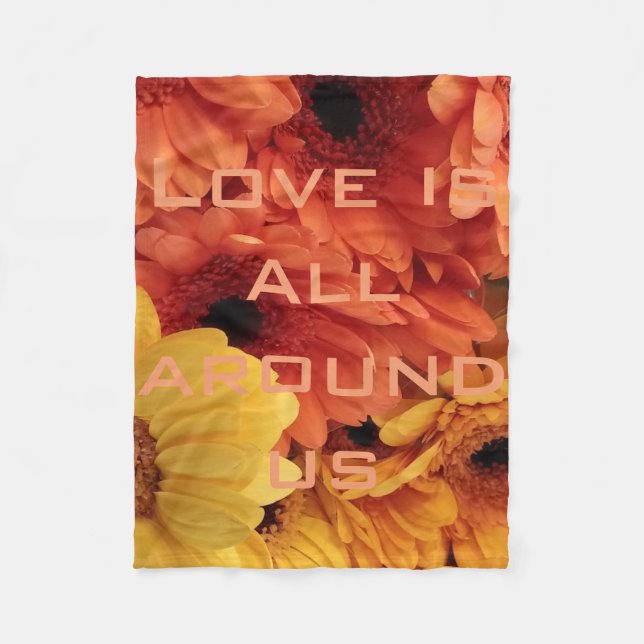 Cobertor De Velo A margarida do Gerbera do amarelo alaranjado (Frente)