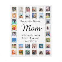 A melhor mãe 80 de Colagem de Fotos Branca