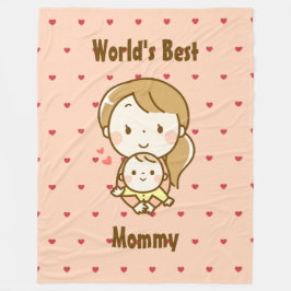 Cobertor De Velo A melhor mãe do mundo - Um Dia de as mães bonito d