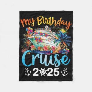 Cobertor De Velo A Minha Fenda De Cruzeiro Da Família Birthday Crui