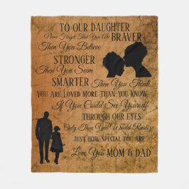 Cobertor De Velo À Minha Filha Da Mãe E Do Pai