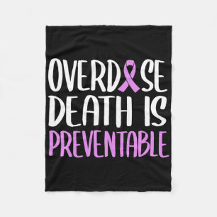 Cobertor De Velo A Morte por Overdose é Prevenível Conscientização