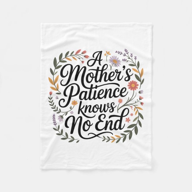 Cobertor De Velo A Mother's Patience Knows No End (Frente)