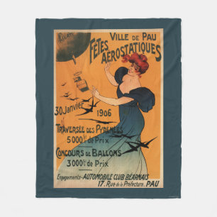 Cobertor De Velo A mulher Vermelho-Dirigida espera o poster dos