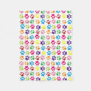 Cobertor De Velo A pata colorida imprime o teste padrão