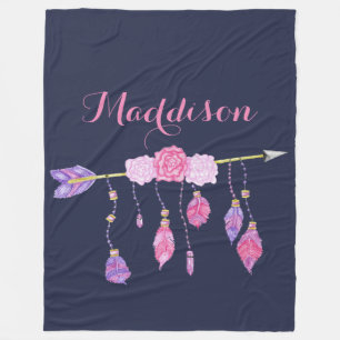 Cobertor De Velo A pena adolescente da seta de Boho das meninas das