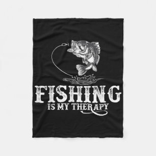 Cobertor De Velo A Pesca É Minha Terapia Camiseta Divertida de Pesc