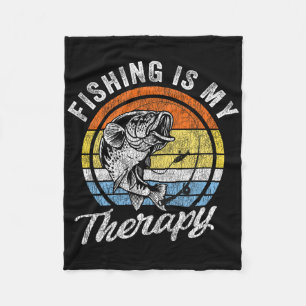 Cobertor De Velo A Pesca É Minha Terapia Camiseta Masculina Engraça