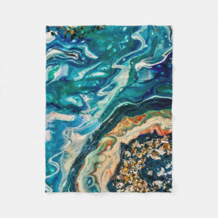 Cobertor De Velo A pintura do gelo e da abstrato de peixe