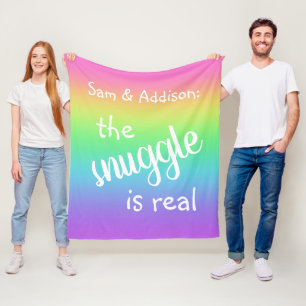 Cobertor De Velo A proteção é o real personalizado Rainbow Blanket