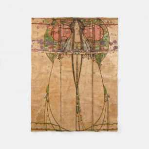 Cobertor De Velo A Rainha de maio - Margaret Macdonald Mackintosh