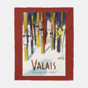 Cobertor De Velo A terra da luz do sol - esquis que estão na neve