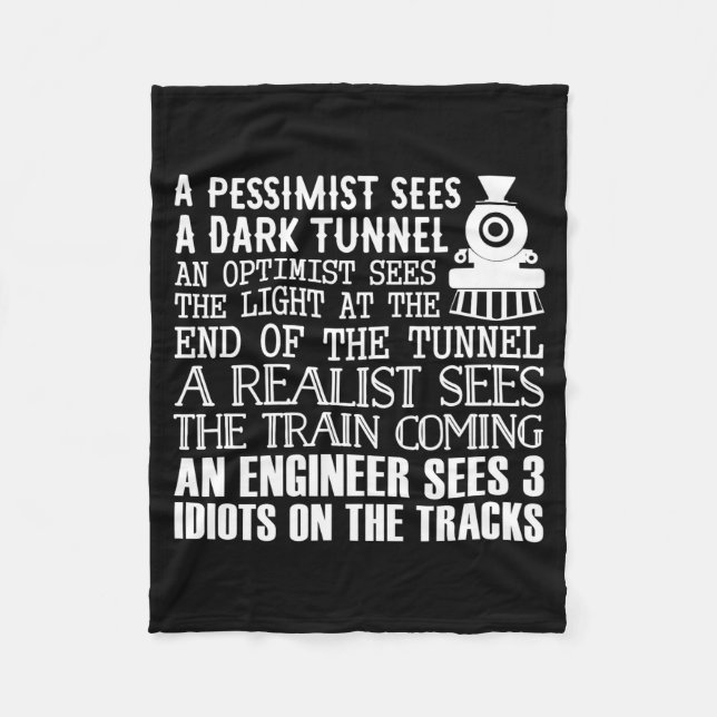 Cobertor De Velo A Train Engineer And 3 Idiots Funny Joke  (Frente)