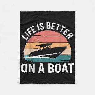 Cobertor De Velo A vida antiga é melhor em um barco capitão de barc