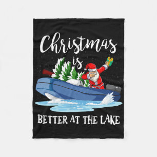 Cobertor De Velo A vida de Natal é melhor no barco do amante do lag