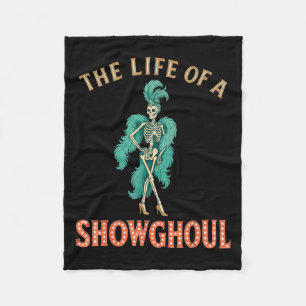 Cobertor De Velo A Vida De Um Showghoul Retro Halloween Mostra Skel