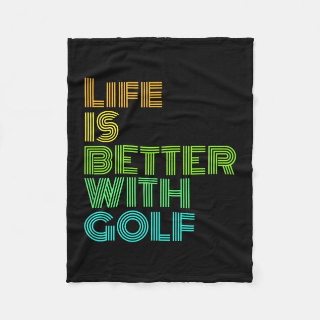 Cobertor De Velo A Vida É Melhor Com Golfe (Frente)
