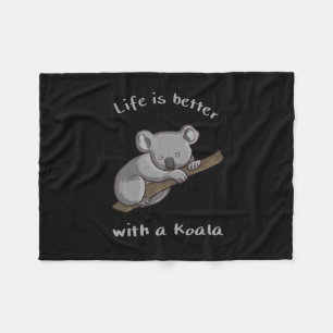 Cobertor De Velo A Vida É Melhor Com Koala